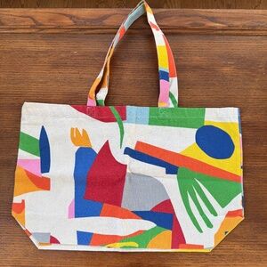 new Sézane x G. Kero geometric print colorful maximalist tote limited edition